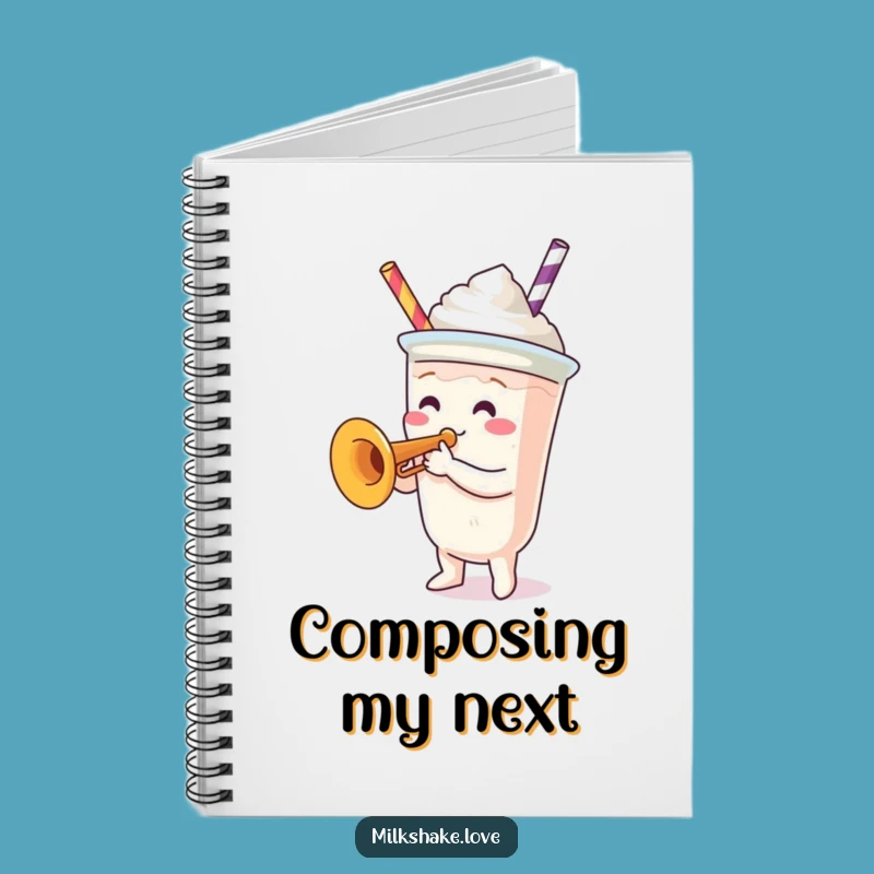 Funny Trumpet Milkshake Notebook: Compose Your Thoughts with Musical Flair
