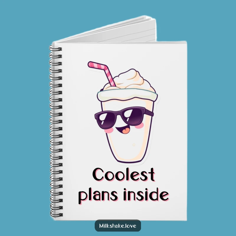Funny Kawaii Milkshake Notebook: Cool Character with Sunglasses - Chill Journal Gift!