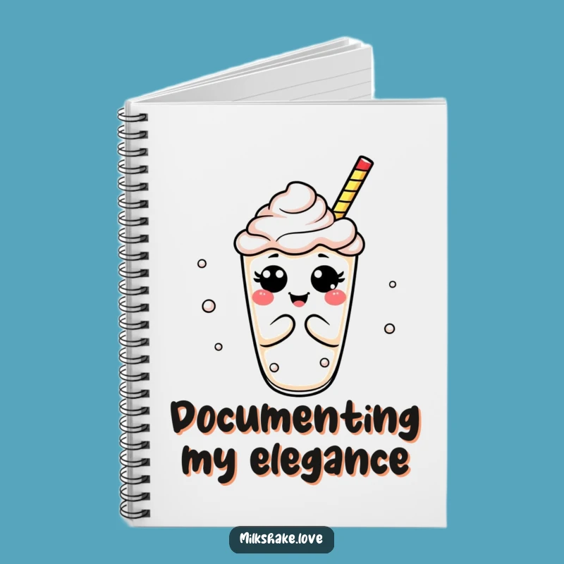 Funny Milkshake Bow Notebook: Jot Down Ideas with a Smile