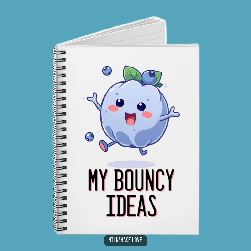 Funny Blueberry Bounce Notebook: Jot Down Ideas with This Cheerful Fruity Character