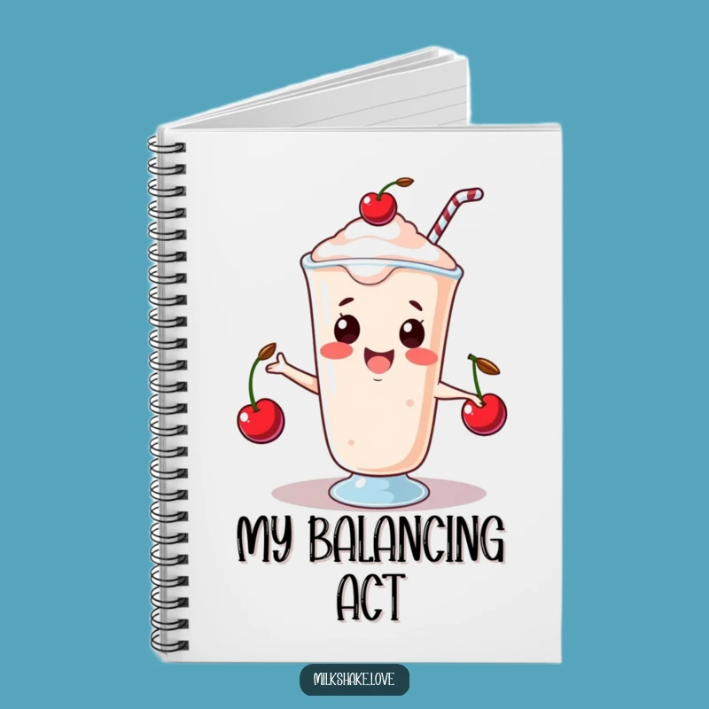 Funny Juggling Milkshake Notebook: Cherry Notes - Jot Down Fun - Perfect Funny Gift!