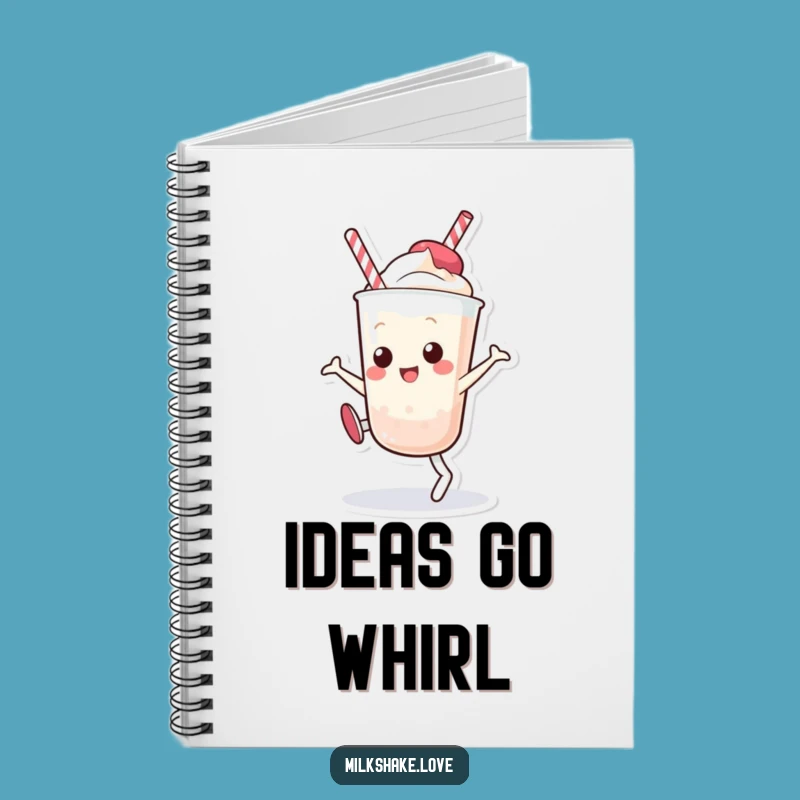 Funny Kawaii Milkshake Cartwheel Notebook: Jot Down Ideas with Hilarious Cartoon Flair