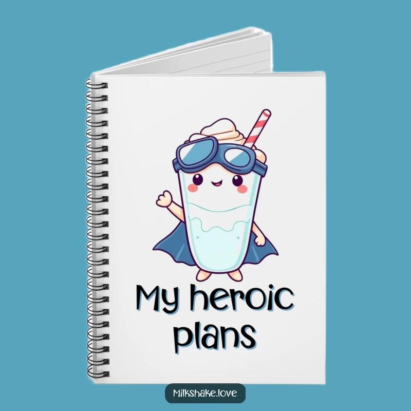 Funny Kawaii Superhero Milkshake Notebook: Plan Your Missions - Hilarious Gift