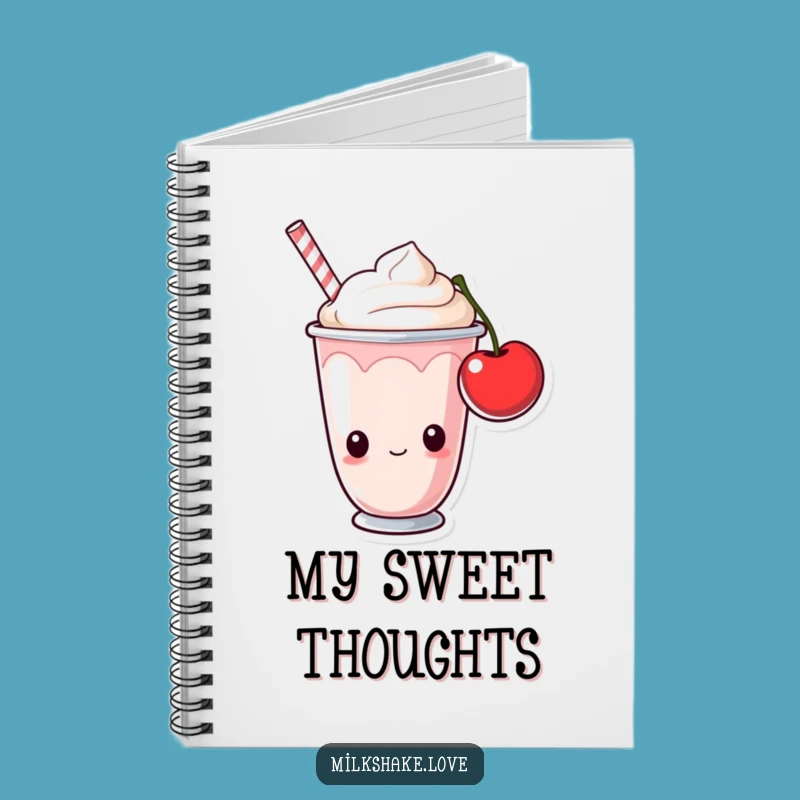 Funny Milkshake Cup Notebook: Sweet Ideas Journal, Humorous Stationery Gift