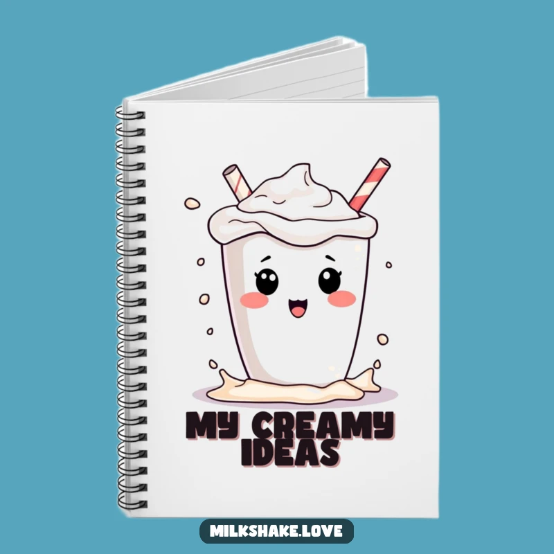 Funny Milkshake Splash Notebook - Jot Down Sweet Ideas!