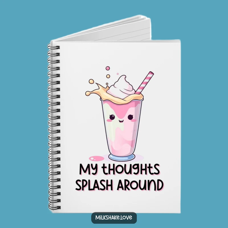 Funny Splashing Milkshake Notebook: Capture Your Ideas with This Vibrant & Playful Journal!