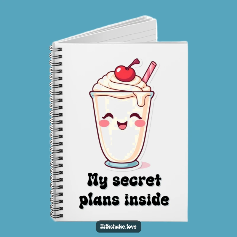 Funny Winking Milkshake Notebook: Jot Down Your Secrets with a Wink