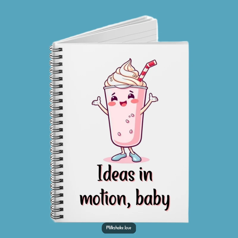 Funny Kawaii Milkshake Notebook - Dancing Ideas Journal
