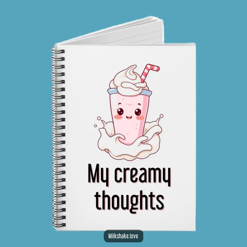 Funny Kawaii Milkshake Notebook: Jot Down Splashy Ideas with Creamy Flair