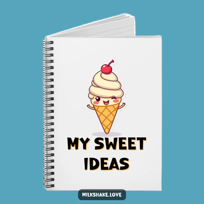 Funny Ice Cream Cone Notebook: Cheerful Swirl Journal, Hilarious Gift