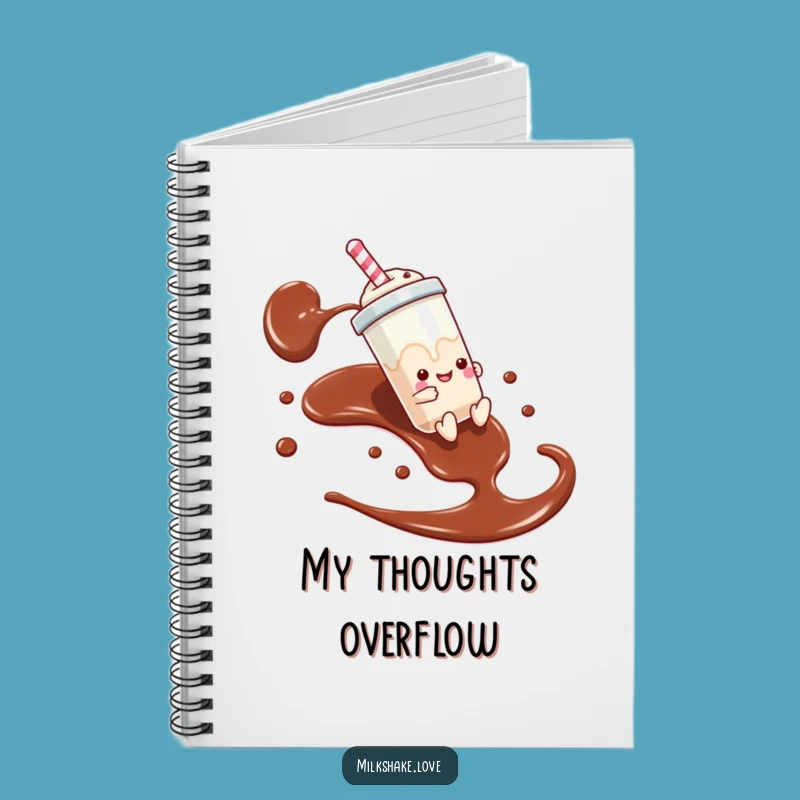 Funny Milkshake Slide Notebook - Chocolate Syrup Journal for Sweet Ideas