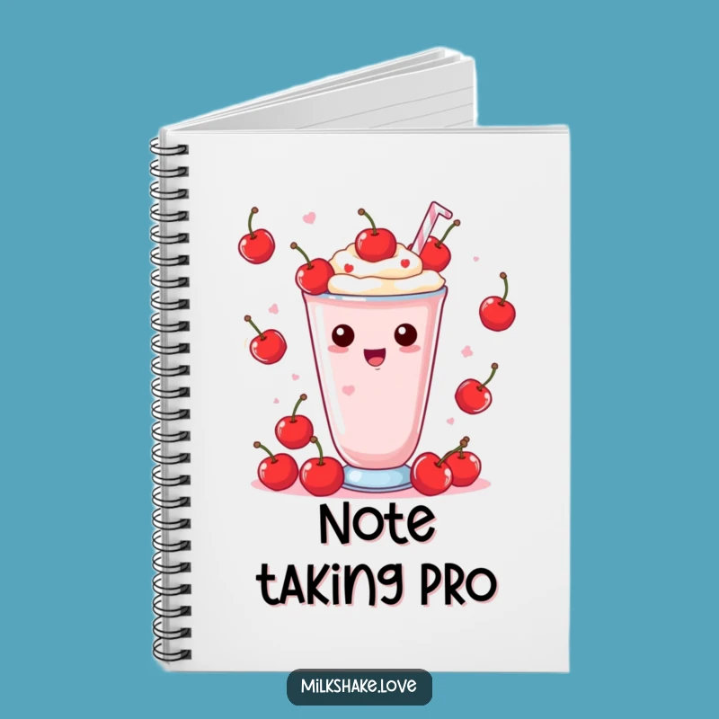 Funny Kawaii Milkshake Notebook: Juggling Cherries Cover, Great Fun Gift