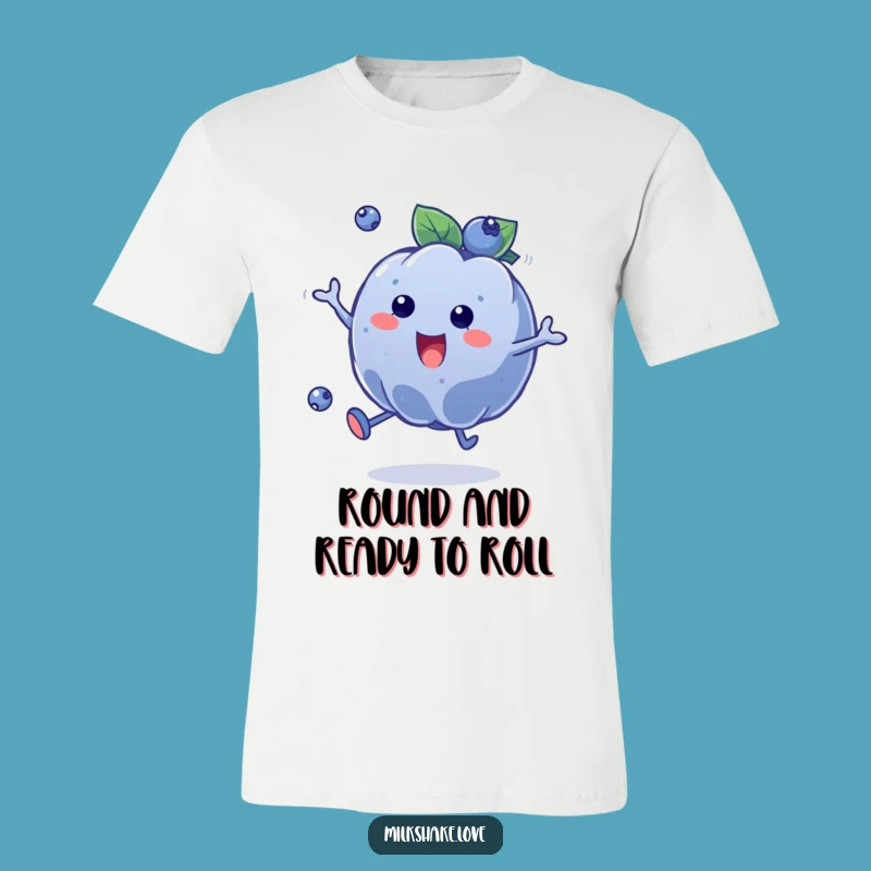 Funny Blueberry Bounce T-Shirt: Wear Your Joy with This Cute Fruity Character Tee