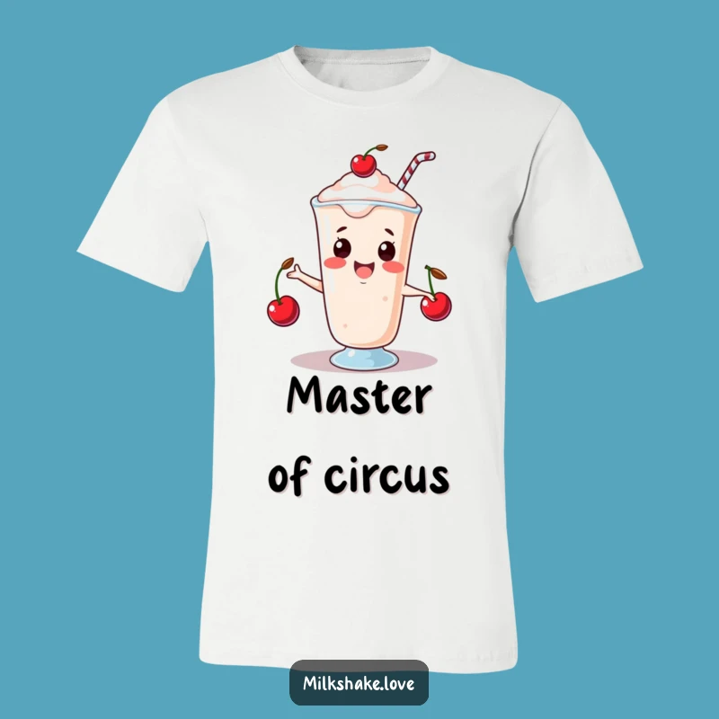 Funny Juggling Milkshake T-Shirt: Cherry Master - Playful Skill - Great Funny Gift!