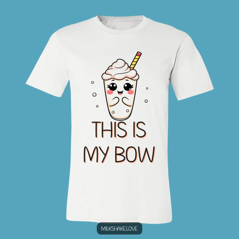 Funny Milkshake Bow T-Shirt: Wear Your Humor with Style