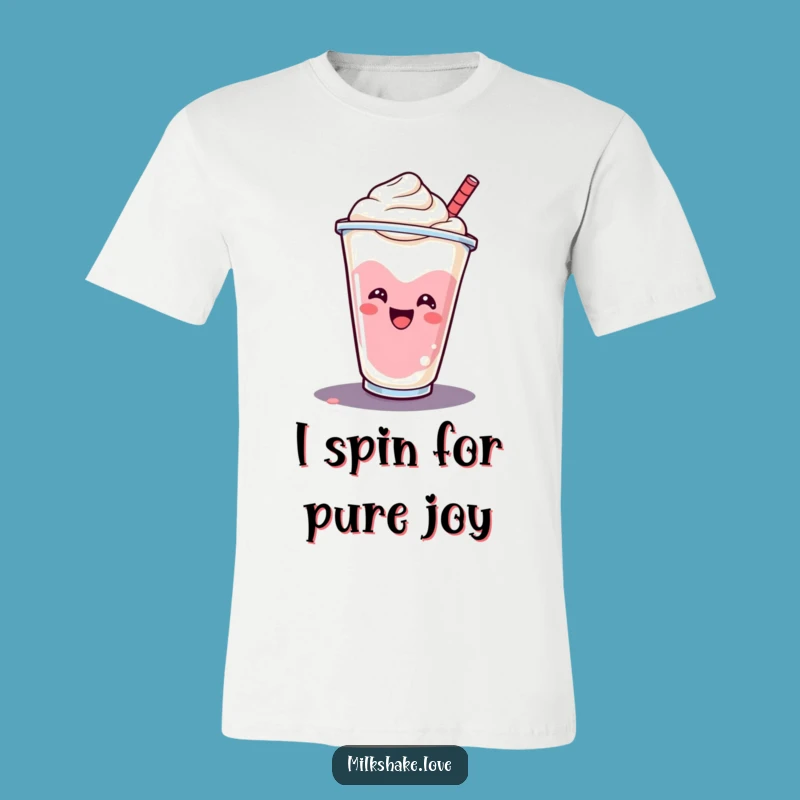 Funny Milkshake T-Shirt: Spinning Cup Design, Cheerful Drink Apparel, Excellent Funny Gift!