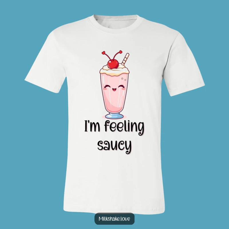 Funny Kawaii Winking Milkshake T-Shirt: Wear Some Playful Charm