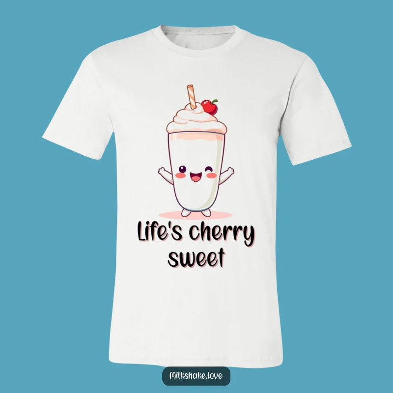 Funny Kawaii Milkshake Tee: Wear Your Sweet Joy with Cherry Delight