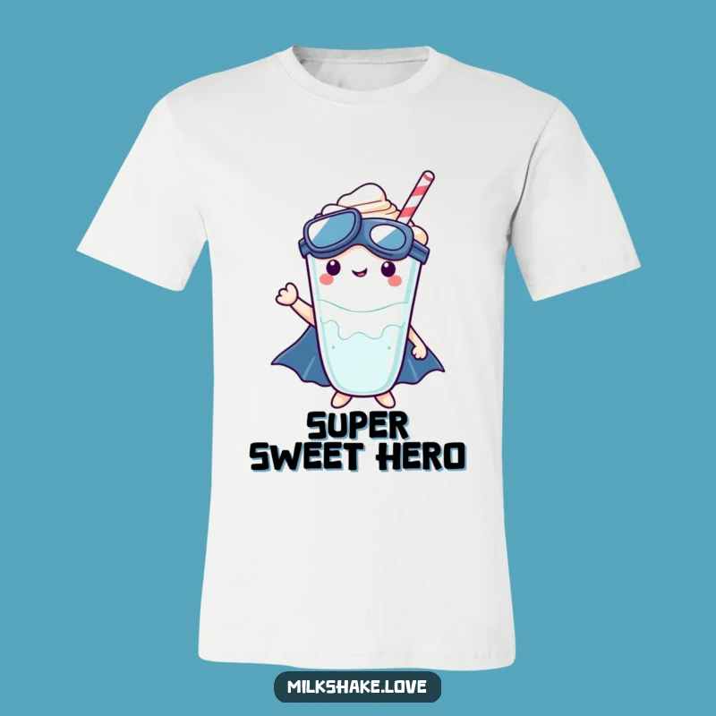 Funny Kawaii Superhero Milkshake T-Shirt: Super Style - Hilarious Gift Idea