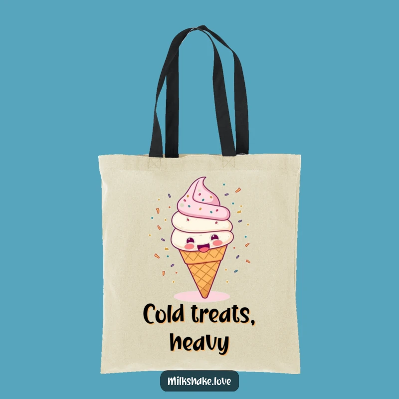 Funny Ice Cream Cone Tote Bag: Carry Your Fun with Spinning Sprinkles