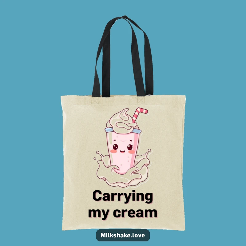 Funny Kawaii Milkshake Tote Bag: Carry Creamy Fun and Joy Everywhere