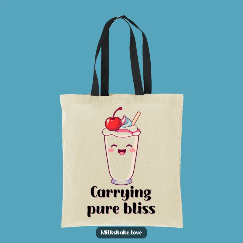 Funny Kawaii Milkshake Tote Bag: Carry Your Sweetness and Smiles