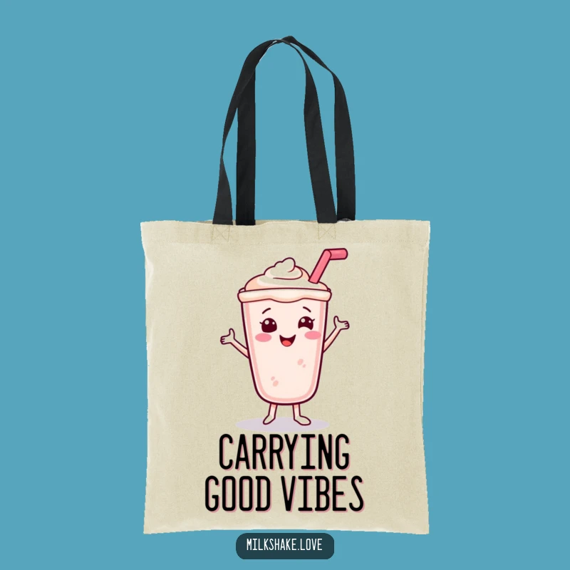 Funny Smiling Milkshake Tote Bag: Carry Your Sweetness and Fun Gift