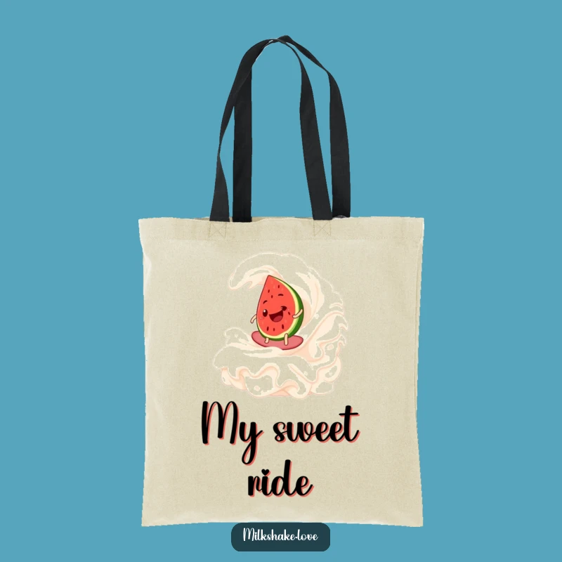 Funny Watermelon Surf Tote Bag: Carry Your Summer Vibes, Perfect Funny Gift Accessory