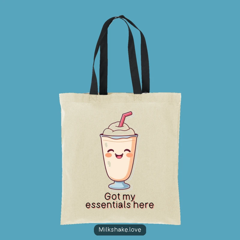 Funny Milkshake Wink Tote Bag: Carry Your Cheer with This Cute Accessory