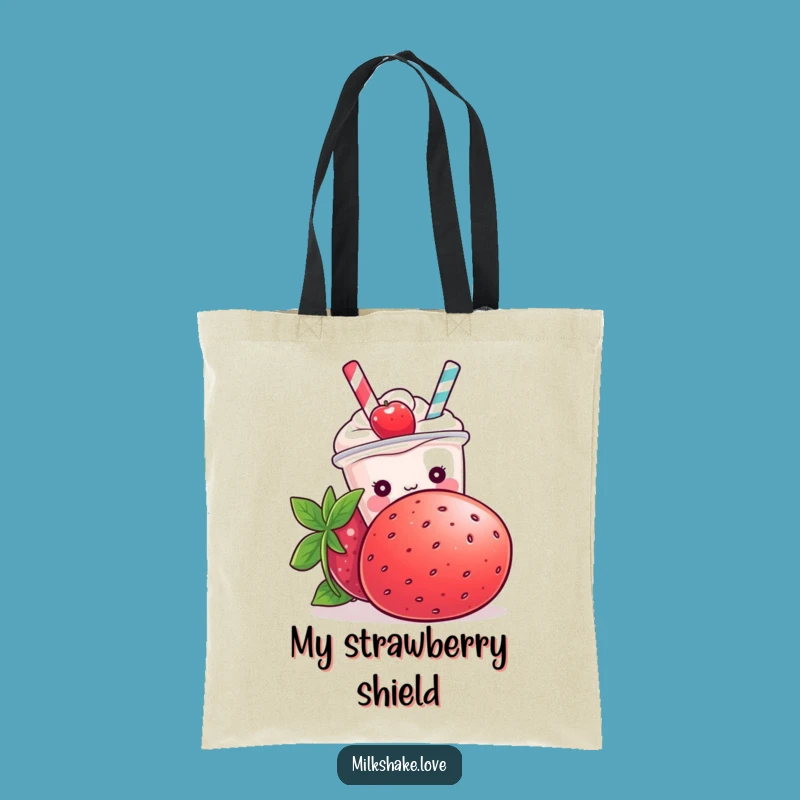 Funny Kawaii Milkshake Strawberry Tote Bag - Hide Your Treasures in Style